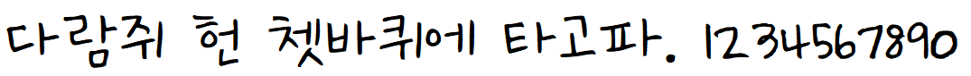 나눔손글씨 세화체